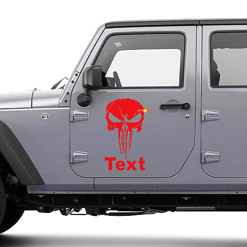 PUNISHER JEEP Wrangler Sticker JK CJ TJ YJ Truck Hood Tailgate JDM Vinyl Sticker
