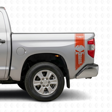 TRD Punisher Skull Rear Side Vinyl Decal Set for Toyota Tacoma Tundra_4