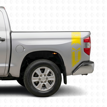 TRD Punisher Skull Rear Side Vinyl Decal Set for Toyota Tacoma Tundra_5