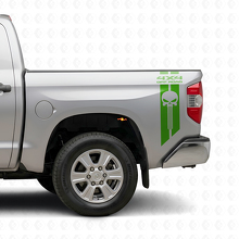 4x4 Off Road Punisher Skull Rear Side Vinyl Decal Set for Toyota Tacoma Tundra _3