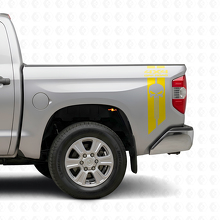 4x4 Off Road Punisher Skull Rear Side Vinyl Decal Set for Toyota Tacoma Tundra _5