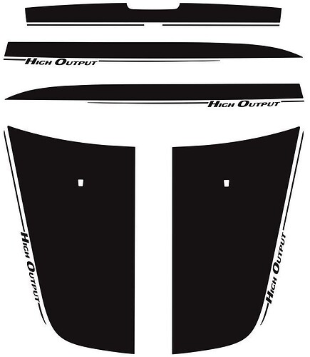 Dodge Charger High Output Hood Sticker Decal 2006-2010 Vinyl Graphics Stripe Hemi
