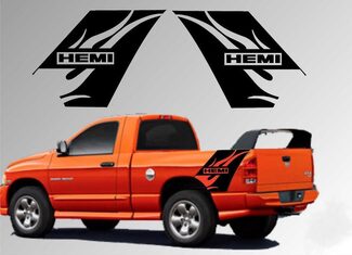 Dodge Ram Vinyl Decal Graphic Truck Bed Stripes Hemi Flames Daytona 1500 2500 Now