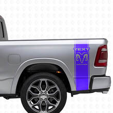 Custom Logo Rear Side Stripes Vinyl Decal for Dodge Trucks_2