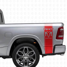 Custom Logo Rear Side Stripes Vinyl Decal for Dodge Trucks_3