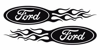 Ford Flame Style Logo Right & Left car decal stickers