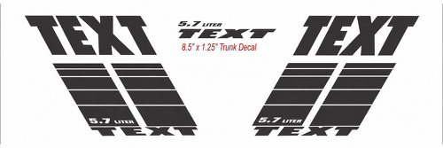 Custom Text 5.7 Liter Vinyl Car Fender Stripes fits Dodge Charger