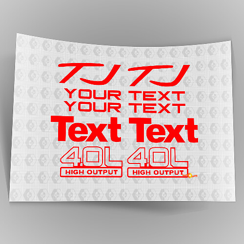 Jeep Wrangler Sport 4.0 high output STICKERS DECALS KIT YJ TJ