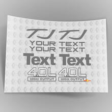 Custom TJ 4.0L High Output Side Vinyl Decal Sticker for Jeep Wrangler_2