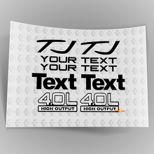 Jeep Wrangler Sport 4.0 high output STICKERS DECALS KIT YJ TJ 3