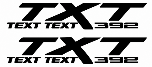 SRT Shaker Scat Pack Style TXT TEXT TEXT 392 Pair Side Vinyl Decal Sticker for Dodge Charger