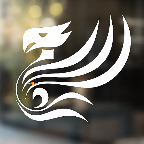 Eagle Tribal Minimal Style Universal Vinyl Decal Sticker_1