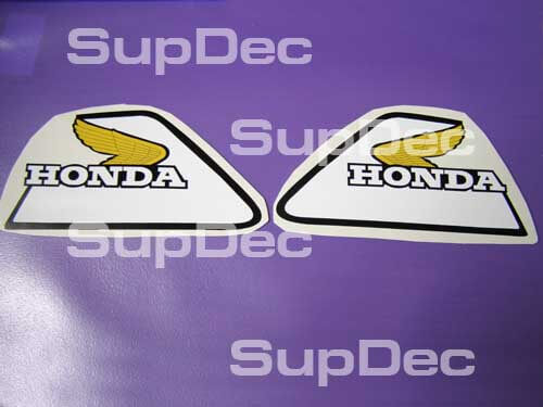 Honda Wing Tank Vinyl Decal Pair for CR125 XR80 CR XR Motorcycles