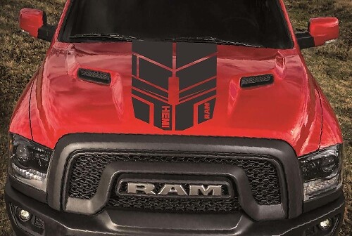 DODGE RAM 1500 HOOD single stripes vinyl decal stickers custom hemi