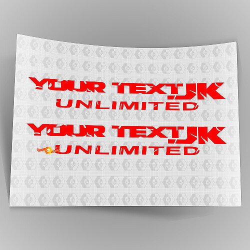 Custom Text Distressed Style Side Vinyl Decal Sticker for Jeep Wrangler
