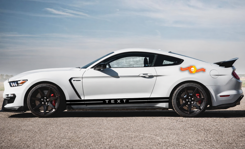 Custom Text Side Rocker Stripes Door Panel Hood Vinyl Sticker Decal for Musclecar Musclecarmodel GT500