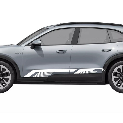 Thin Lines Side Rocker Panel Vinyl Decal Sticker for Porsche Cayenne Electric_1
