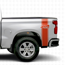 Z71 Punisher Skull Rear Side Stripes Vinyl Decal Set for Chevy GMC Pickup Truck_4