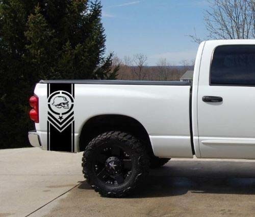 Metal Mulisha Truck Bed Stripe Sticker Decal Set 3 For Chevy Dodge Nissan Toyota Ford GMC