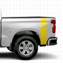 Chevrolet Logo Rear Side Outline Stripes Vinyl Decal Set for Chevy Pickup Trucks_5