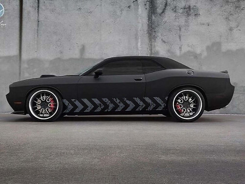 Distressed Arrows Style Stripes Side Vinyl Decal Sticker for Dodge Challenger