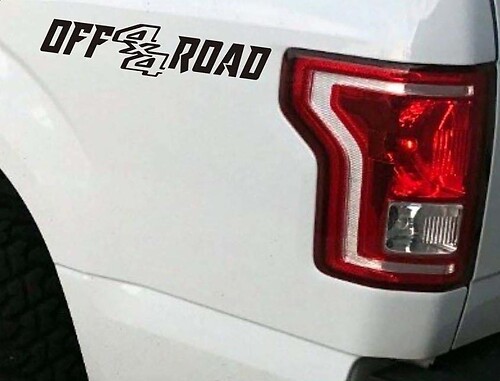 4x4 Off Road Truck Bed Sticker Decal Set GLOSS BLACK for Ford F-150 and Super Duty
