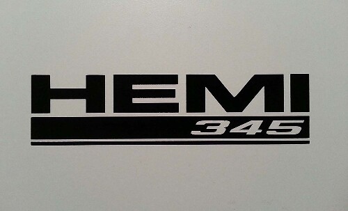 5.7 HEMI 345 Vinyl Decal for Dodge Ram  Challenger Charger Magnum