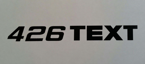426 Hemi R/T Style Custom TEXT Universal Vinyl Decal Sticker for Dodge Challenger