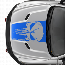 Punisher Skull Night Edition Hood Vinyl Decal for Dodge Ram _2