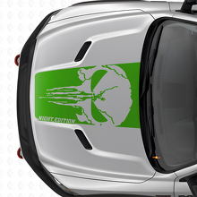 Punisher Skull Night Edition Hood Vinyl Decal for Dodge Ram _3