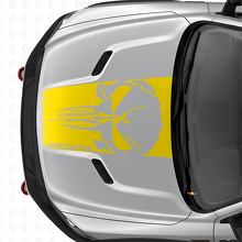 Punisher Skull Night Edition Hood Vinyl Decal for Dodge Ram _5