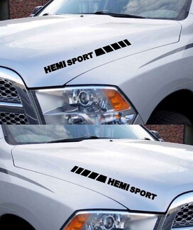 Dodge Ram Hemi Sport 1500 2500 Hood Vinyl Decals Racing Stripes Mopar Rebel RT 2022