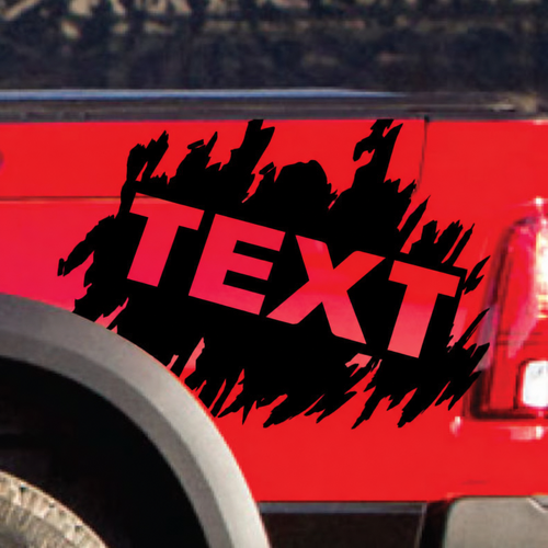 Custom Text Distressed Tailgate Vinyl Sticker Decal Truck SUV Graphic for Dodge Ram