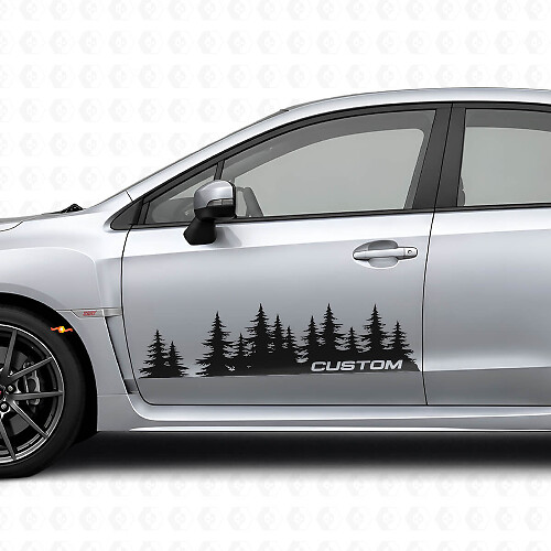 Forest Style Custom Door Vinyl Decal Kit for Suba Impreza