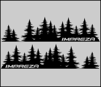 IMPREZA Tree Decal Subaru sticker vinyl door Graphic Mountains Northwest PNW JDM