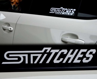 Subaru Decal STI Sticker STITCHES Vinyl Window emblem badge logo inlay overlay