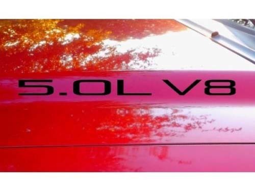 Hood Decal x2 5.0L V8 text sticker emblem logo 5.0 V1
