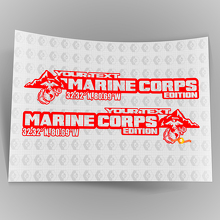 Side Hood Marine Corps USMC Sticker Decal Vinyl Graphic for Jeep Wrangler 27”x5