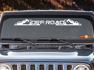 OFF ROAD - Windshield Banner Decal Back window Sticker fits Jeep 4x4 mud