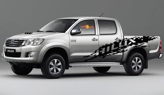 2x Toyota Hilux large side Vinyl Decals graphics rally sticker