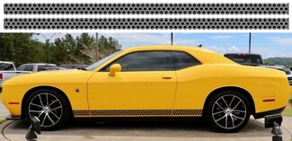 2X Dodge Challenger Scat Pack Rocker Panel decals Stripe Vinyl Graphics -1 Scatpack