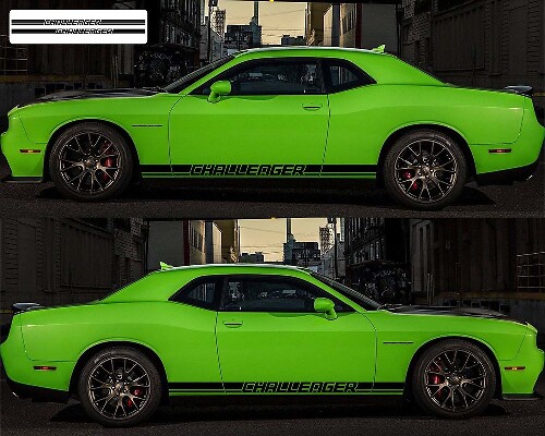2X DODGE CHALLENGER Side Vinyl Decals graphics rally sticker 2009-2018
