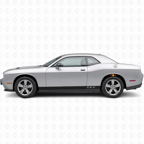 TXT Solid Rocker Stripe Pair Rocker Panel Vinyl Decal Sticker for Dodge Challenger 2009-2018