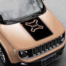 Hood Blackout Vinyl Sticker Decal 2 for Jeep Renegade 3