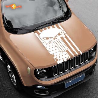 Punisher Skull Flag Decal American Flag Vinyl Decal Jeep Truck