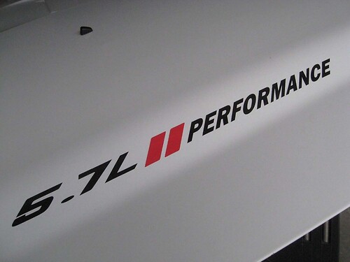 5.7L PERFORMANCE Hood Stickers Decals w/ RED Stripes Dodge Ram 1500 2500 3500 Hemi V8
