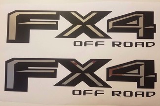 4x4 off road 2017 decal Matt black and chrome, decal stickers ford truck (SET)