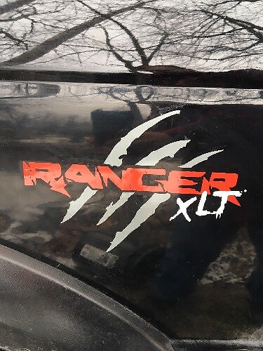 Set Of Two Ford Ranger XLT with Scratches sticker decals
