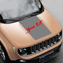 Jeep Renegade Custom Hood Blackout Vinyl Sticker Decal
 3