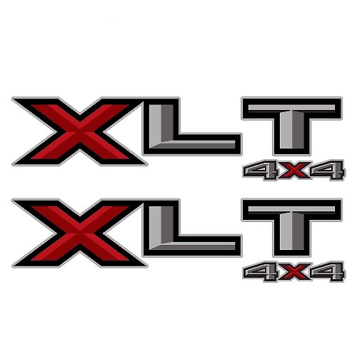 Set of 2: 2018 Ford F-150 F-250 XLT 4X4 vinyl decal sticker pickup truck bedside